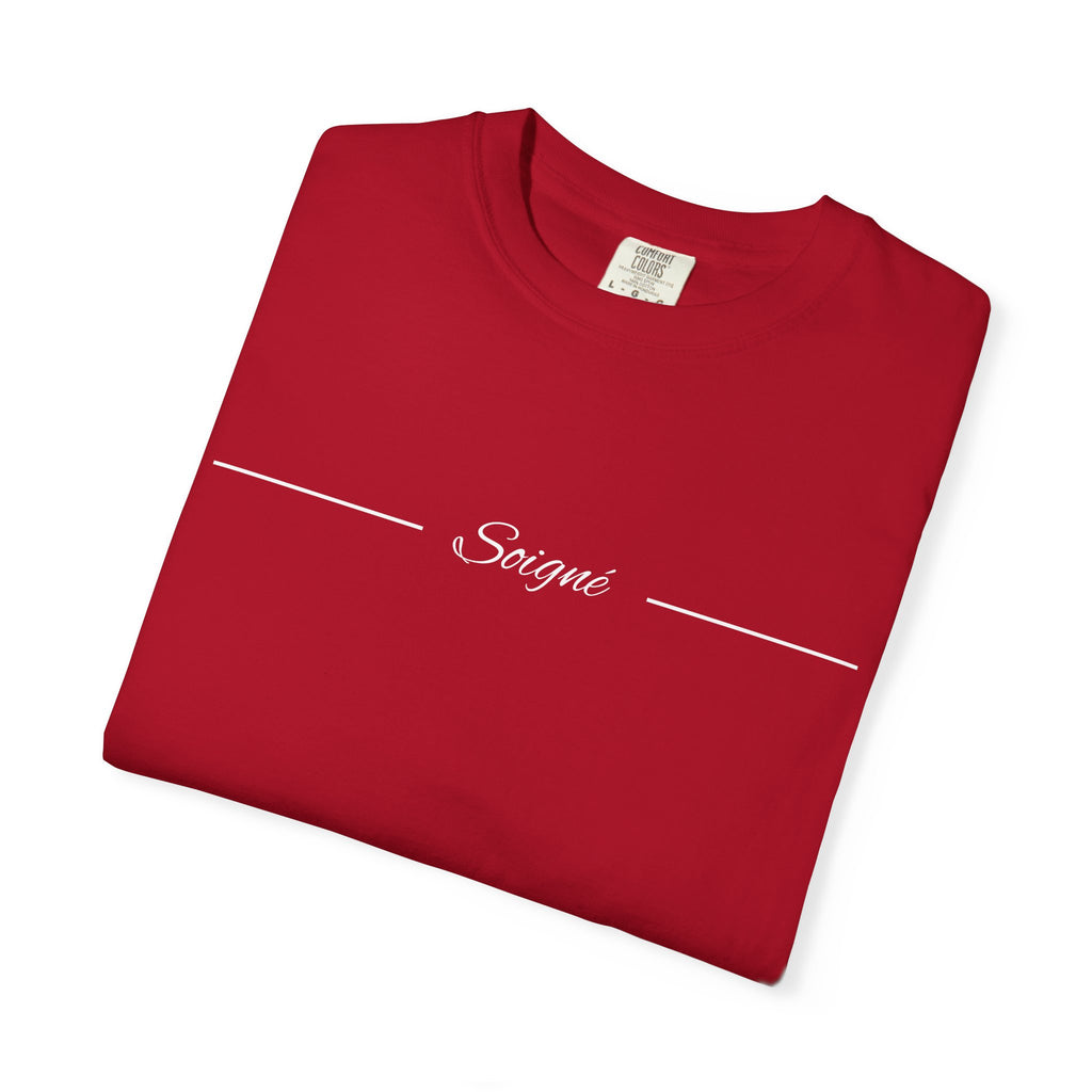 SOIGNÉ- Men's Essentials Tee white script