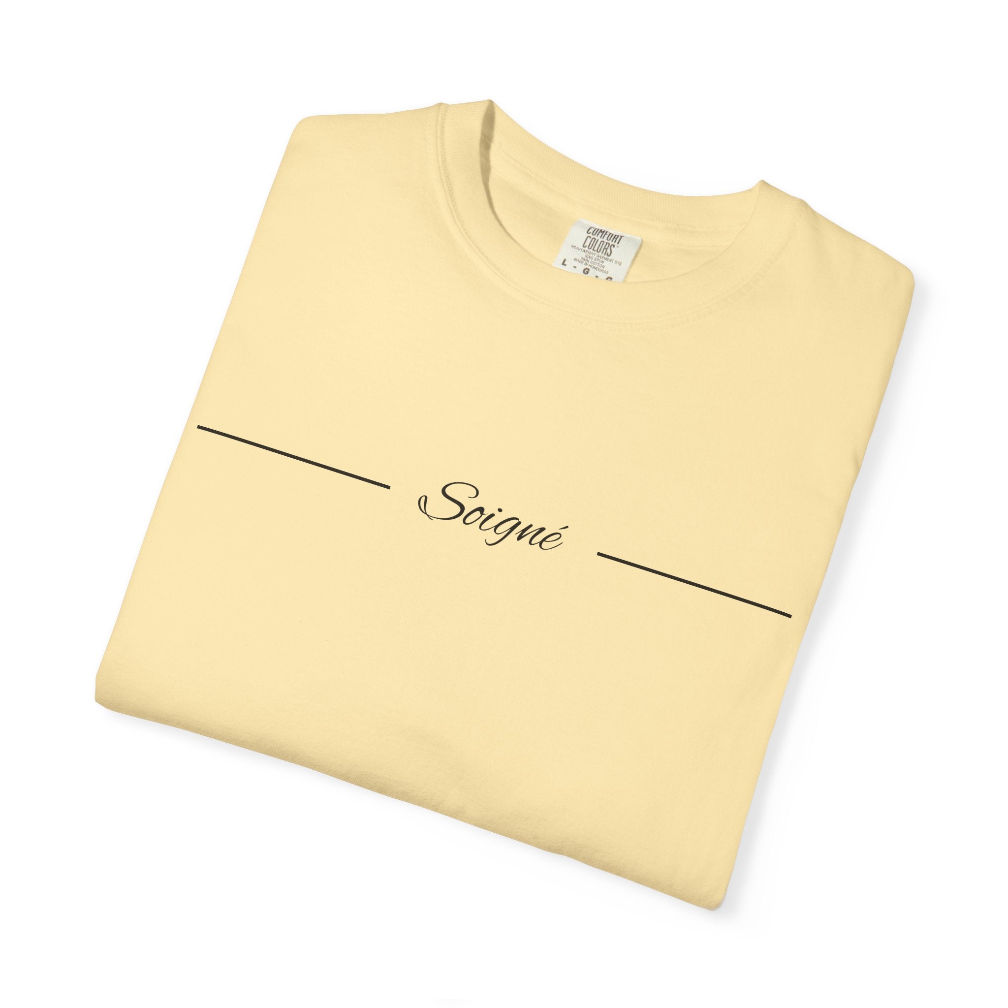 SOIGNÉ- Men's Essentials Tee black script