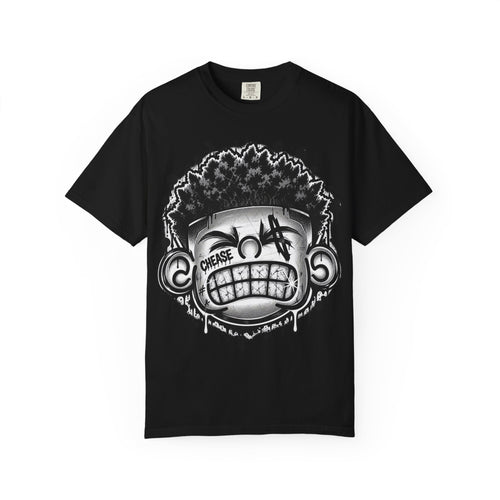 Graffiti Grin T-Shirt — Urban Street Art Tee with 'CHEESE' Graphic
