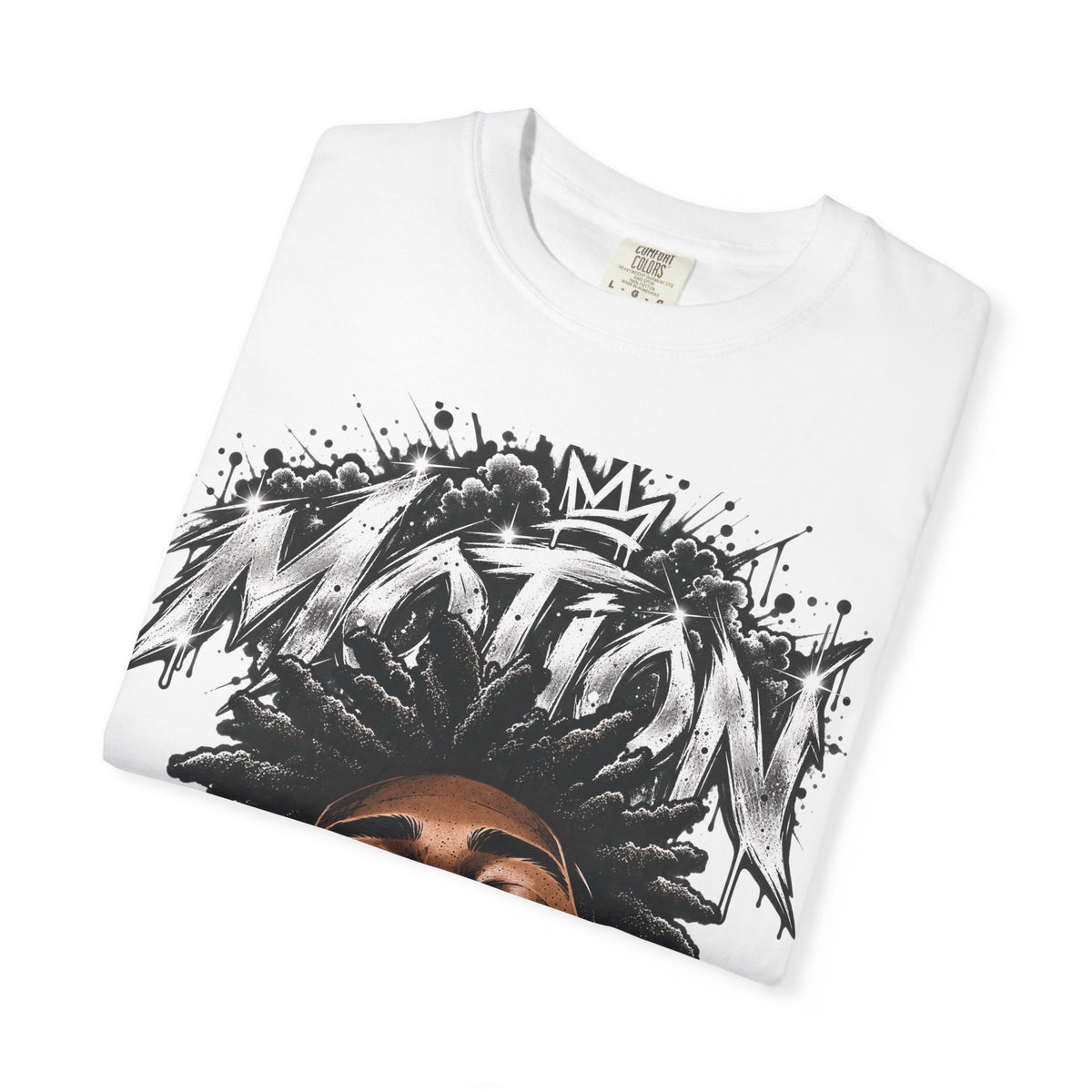Graffiti Crown Portrait T-Shirt — 'MOTION' Hip-Hop Streetwear Graphic Tee