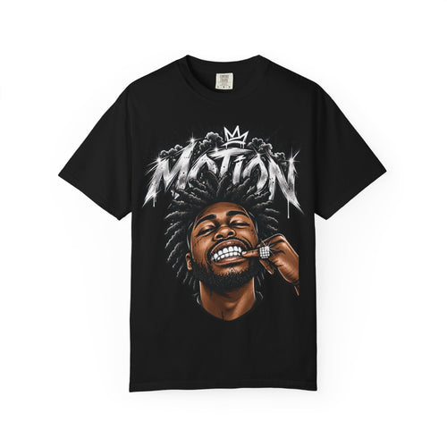 Graffiti Crown Portrait T-Shirt — 'MOTION' Hip-Hop Streetwear Graphic Tee