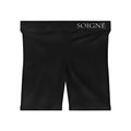 Soigné Women's Biker Shorts — Neutral Cream High-Waist Activewear