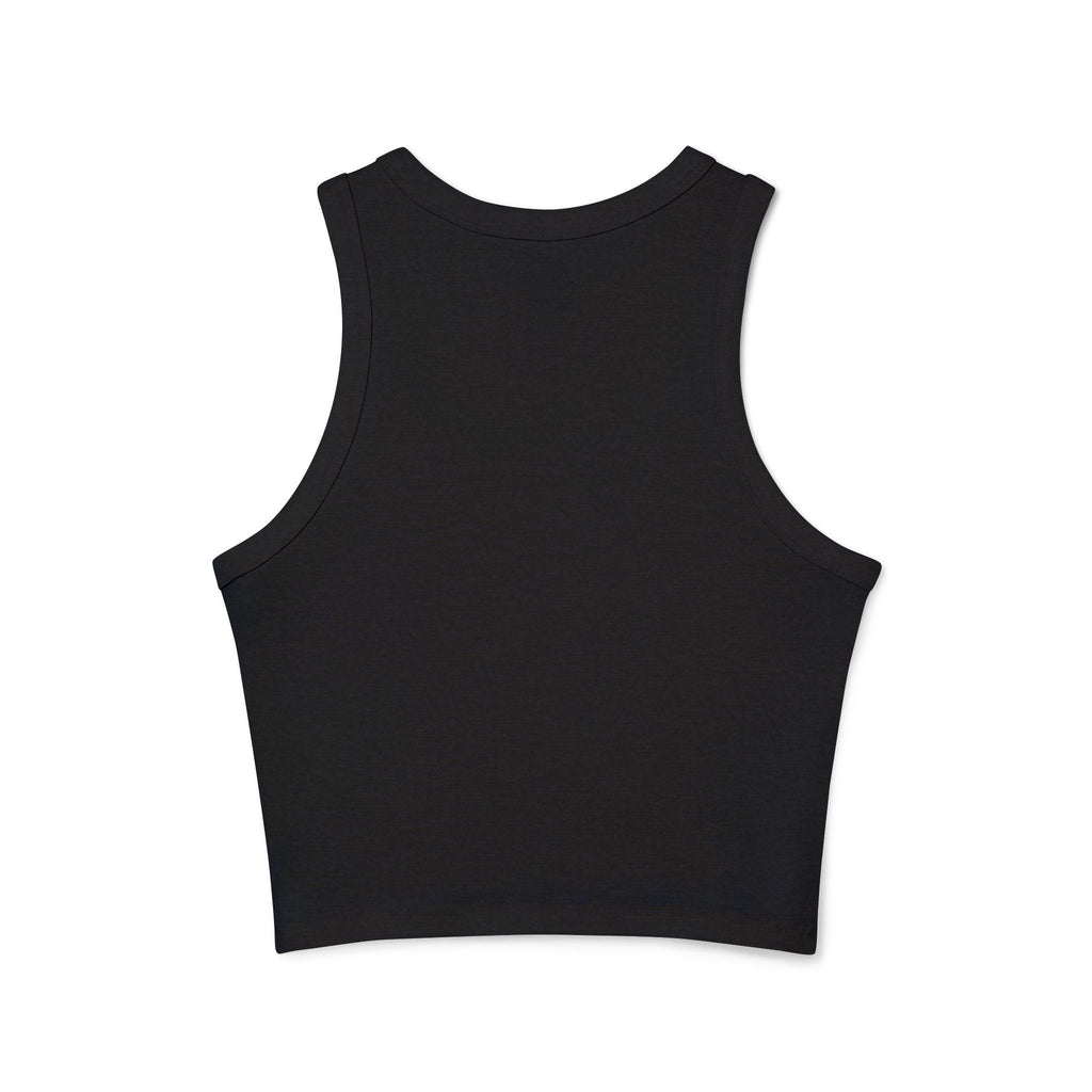 Women's Ribbed Racerback Tank Top — Cropped Micro-Rib Summer Layering Top