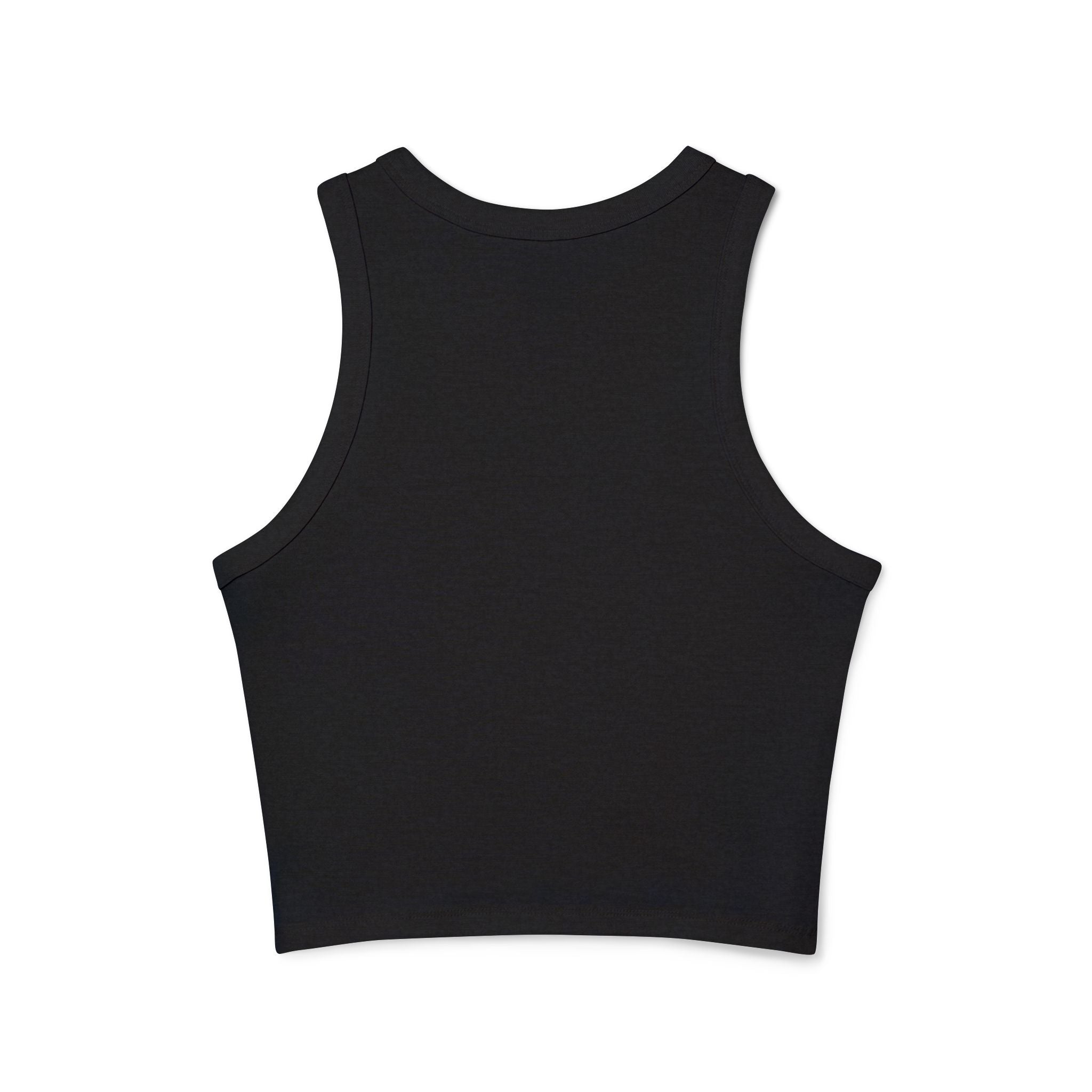 Women's Ribbed Racerback Tank Top — Cropped Micro-Rib Summer Layering Top