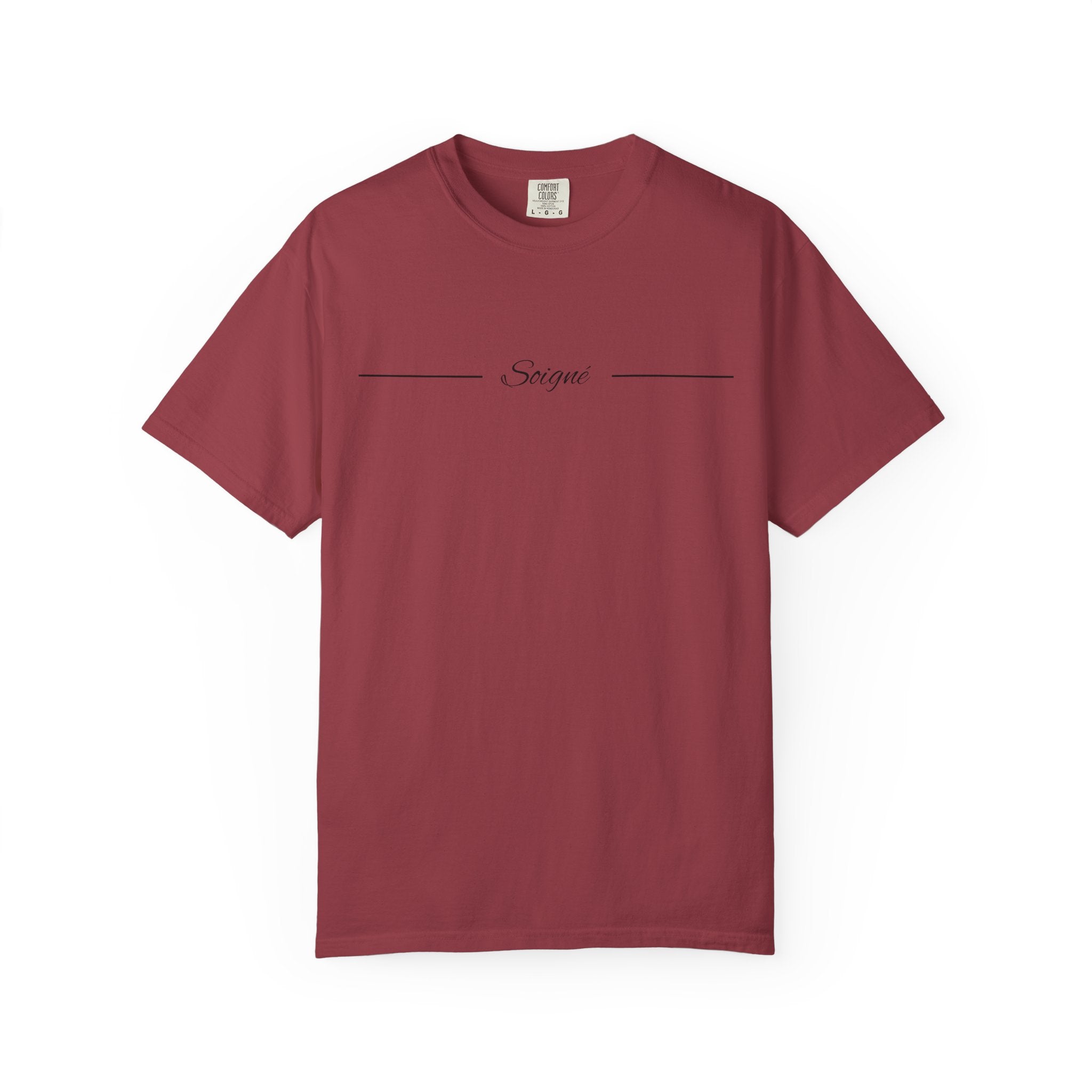 SOIGNÉ- Men's Essentials Tee black script