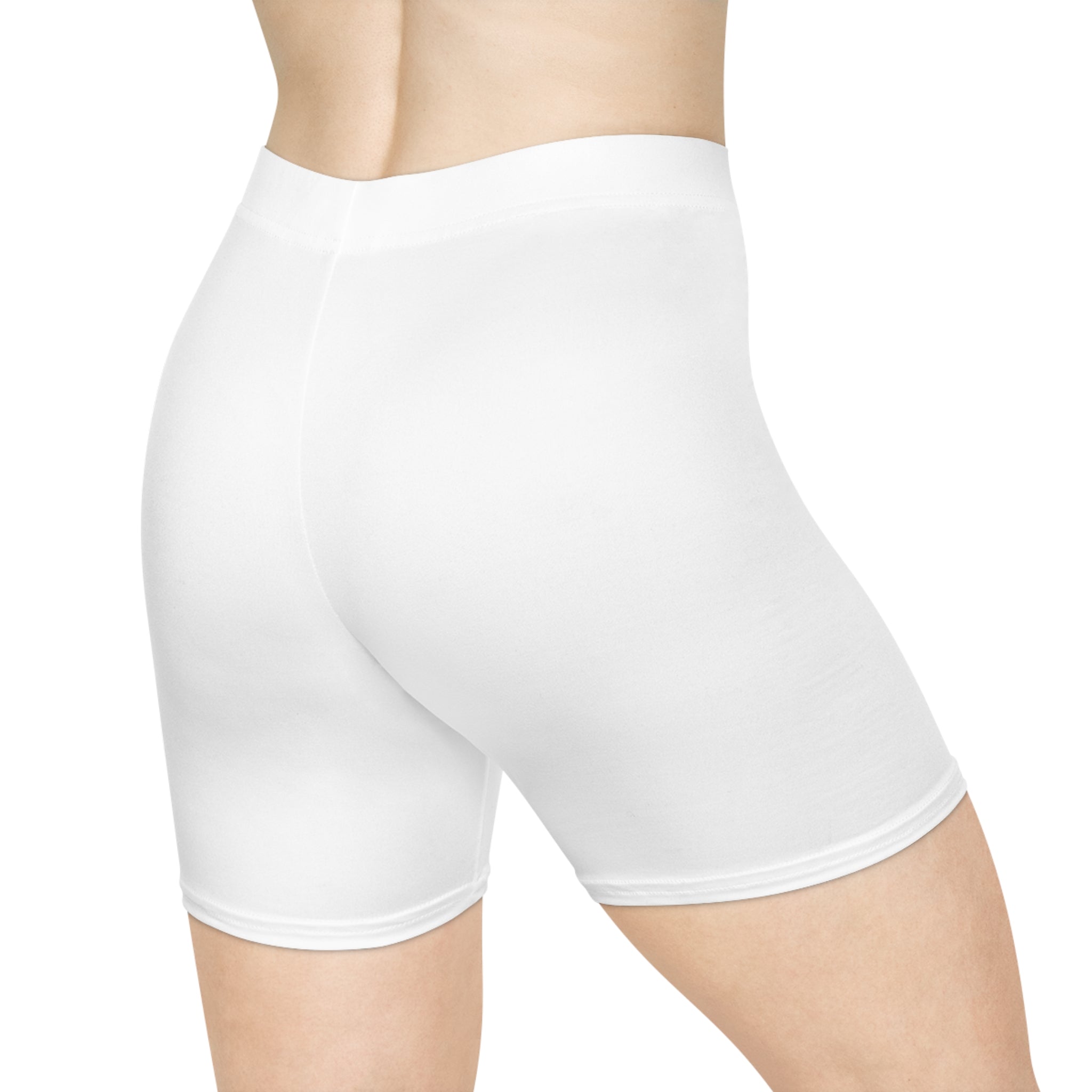 Copy of Soigné Women's Biker Shorts — Neutral Cream High-Waist Activewear
