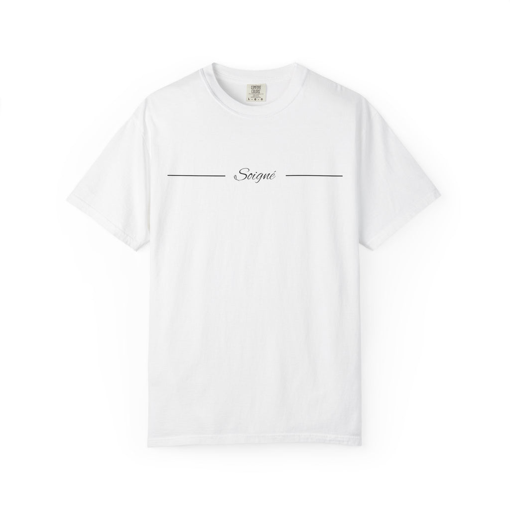 SOIGNÉ- Men's Essentials Tee black script