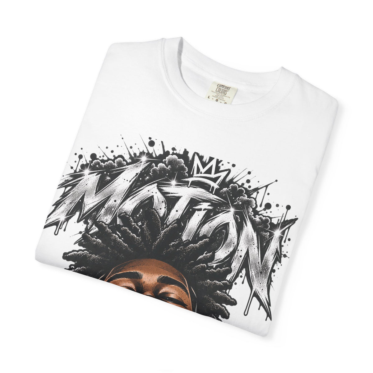 Graffiti Crown Portrait T-Shirt — 'MOTION' Hip-Hop Streetwear Graphic Tee