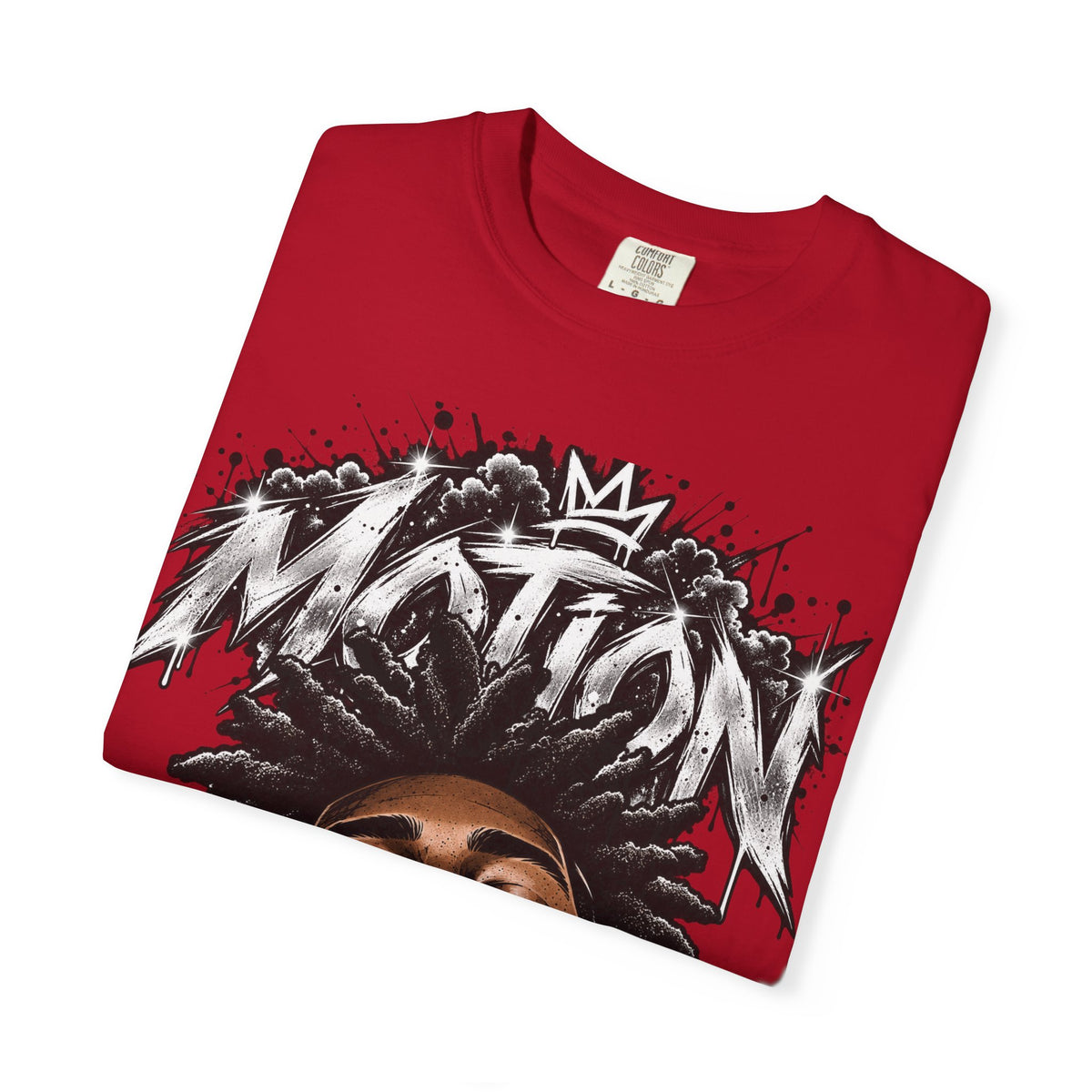 Graffiti Crown Portrait T-Shirt — 'MOTION' Hip-Hop Streetwear Graphic Tee