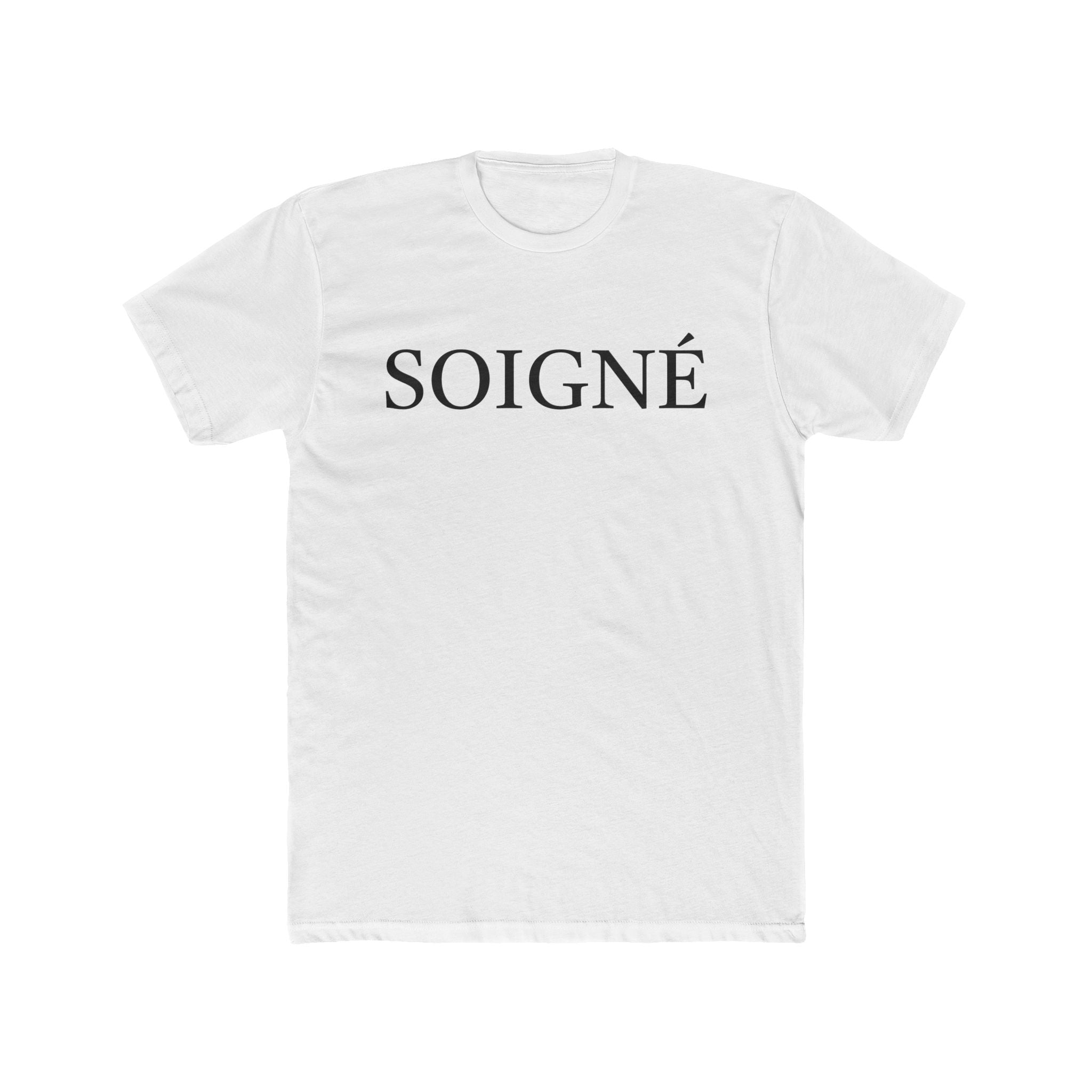 SOIGNÉ- Men's Essentials Tee black script