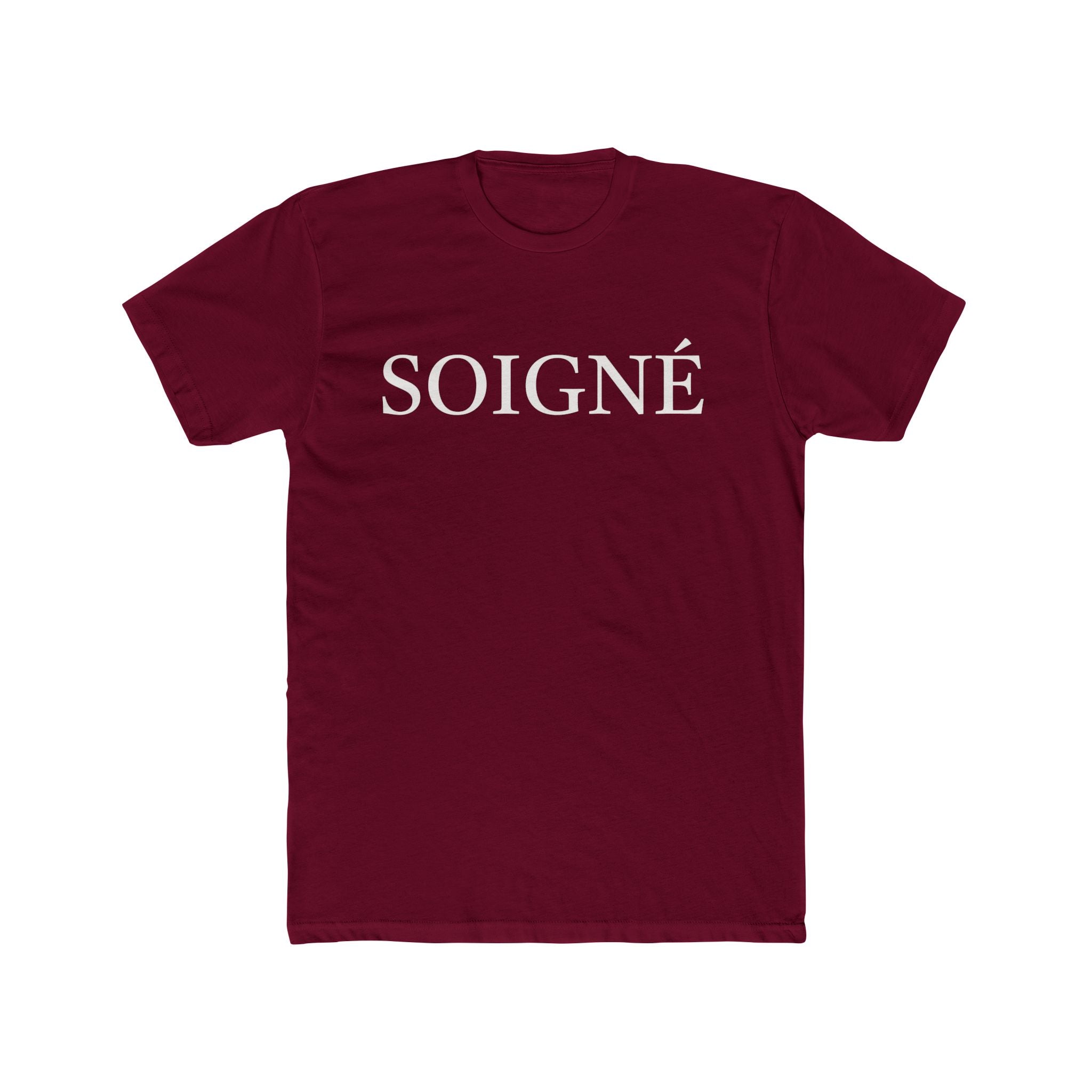 SOIGNÉ- Men's Essentials Tee white script