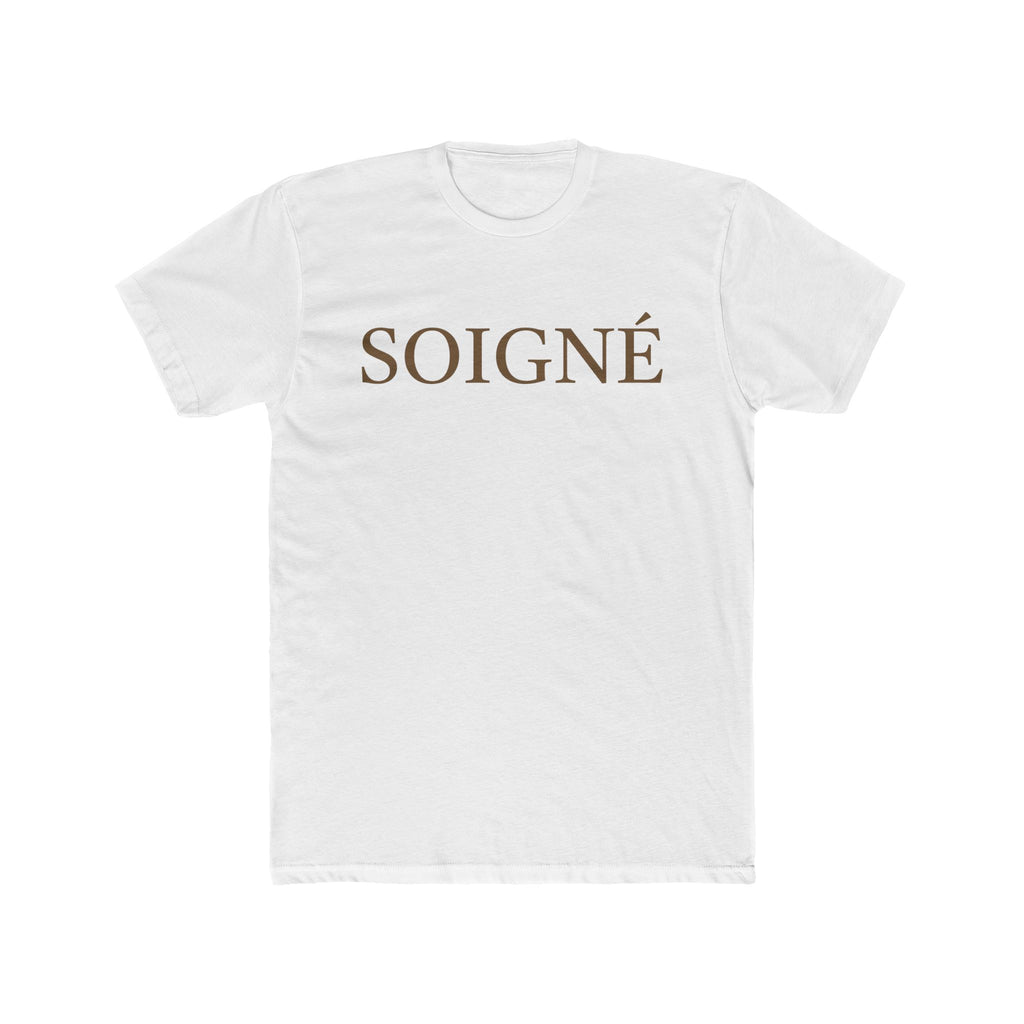SOIGNÉ- Men's Essentials Tee brown script
