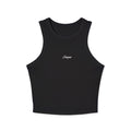 Women's Ribbed Racerback Tank Top — Cropped Micro-Rib Summer Layering Top