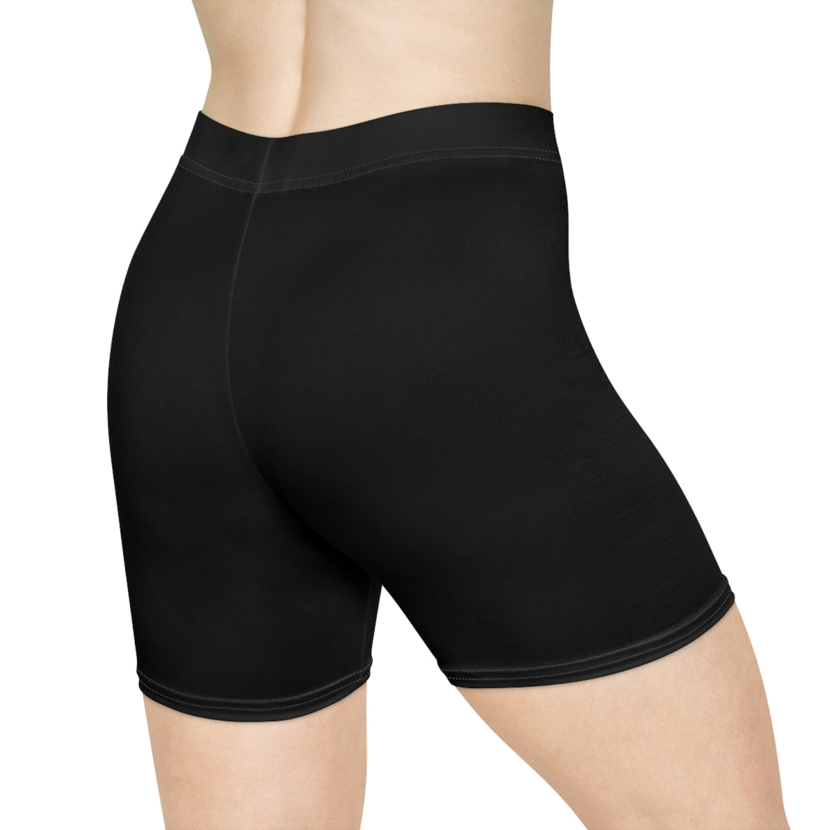 Soigné Women's Biker Shorts — Neutral Cream High-Waist Activewear